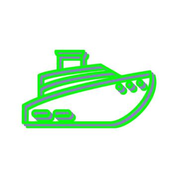 icono de vector de barco