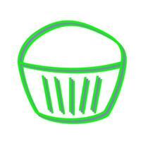 icono de vector de muffin de chocolate