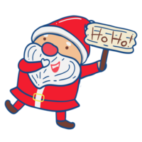 Papa Noel claus se extiende felicidad a Navidad festivo fiesta ilustración png