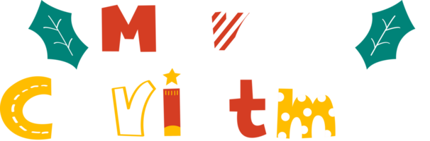 woord van vrolijk Kerstmis png