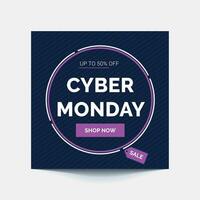 Sale banner template design, Cyber Monday special discount offer vector