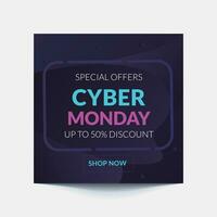 Sale banner template design, Cyber Monday special discount offer vector