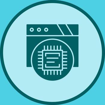 icono de vector de cpu
