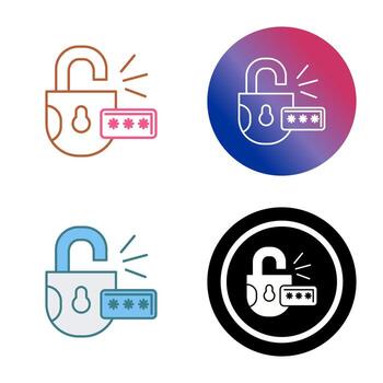 icono de vector de desbloqueo