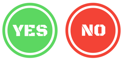 red and green yes and no icon button png