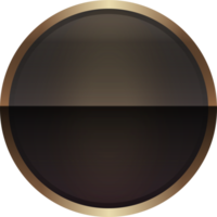 vide bouton dans médiéval style pour ui conception, classique bar et Cadre utilisateur interface éléments avec d'or frontière. png