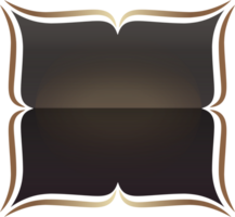 Empty frames in medieval style for ui design, Classic bar and frame user interface elements with golden border. png