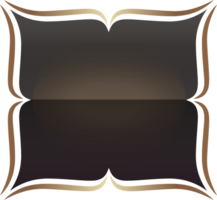 esvaziar quadros dentro medieval estilo para ui projeto, clássico Barra e quadro, Armação do utilizador interface elementos com dourado fronteira. png