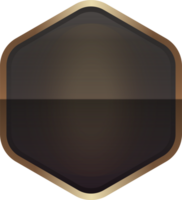 vide bouton dans médiéval style pour ui conception, classique bar et Cadre utilisateur interface éléments avec d'or frontière. png