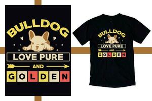 Bulldog t shirt design for man women vector