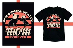 Dog Mom Bulldog t shirt design for man women vector