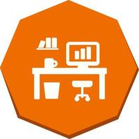 Office Desk Vector Icon