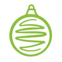 Green christmas ball vector