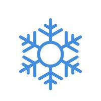 Blue snowflake icon vector
