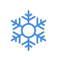 azul copo de nieve icono vector