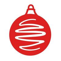 Red christmas ball vector