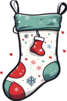 Christmas sock, holiday sock, festive sock, Christmas stocking, ai generative png