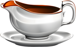 Gravy boat, sauce boat, gravy server, sauce serve with ai generative png