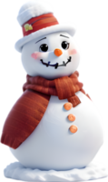 Snowman, snowman decoration, snowman family ai generative png
