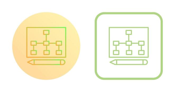 dibujar icono de vector de jerarquía