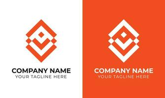 Professional modern minimal monogram business logo design template Free Template vector