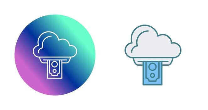 icono de vector de computación en la nube