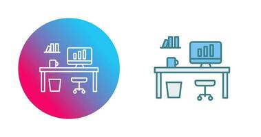 Office Desk Vector Icon