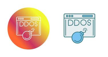 icono de vector de ataque ddos