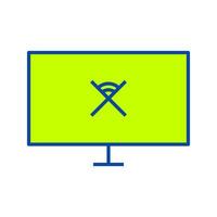 Unique Disconnected Network Vector Icon