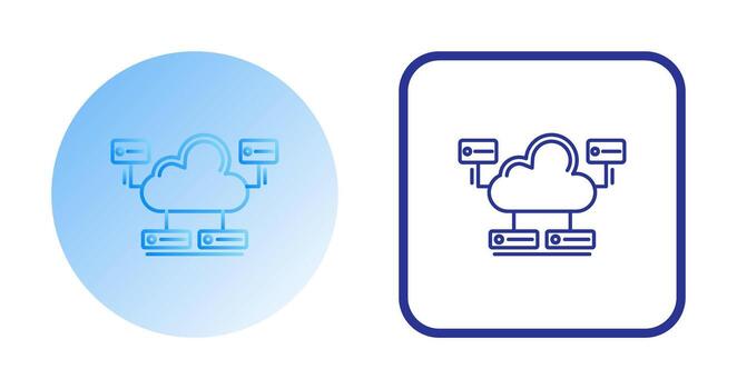 Cloud Database Vector Icon