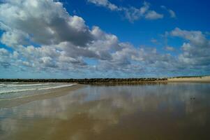 Impressions of the endless beach at the northern sea in Blavand Denmark photo