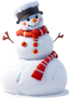 muñeco de nieve, monigote de nieve decoración, monigote de nieve familia ai generativo png