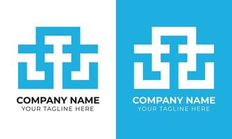 Modern minimal monogram abstract business logo design template Free Template vector