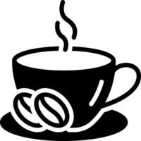 solid icon for coffee vector