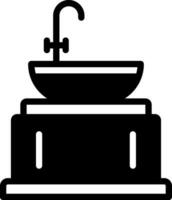 solid icon for basin vector