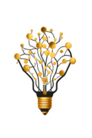 Light bulb  for idea info graphic ai generative png