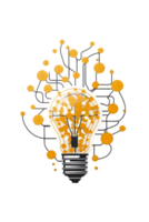 Light bulb  for idea info graphic ai generative png