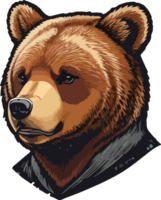 Bear Head PNG Transparent AI Generative