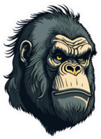 Gorilla Sticker Mascot AI Generative png