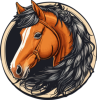 cheval logo png ai génératif