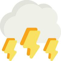 thunderstom flat icons design style vector