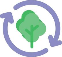 Tree Recycling flat icons design style vector