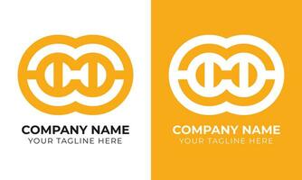 Creative corporate modern minimal monogram abstract business logo design template Free Template vector