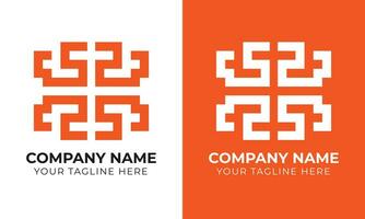 Creative corporate modern minimal monogram abstract business logo design template Free Template vector