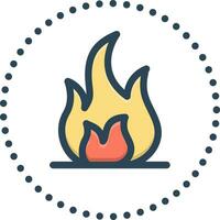 color icon for fires vector