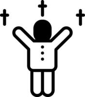 solid icon for worship vector