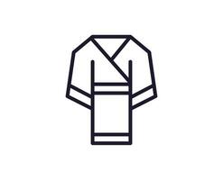 Dress concept. Single premium editable stroke pictogram perfect for logos, mobile apps, online shops and web sites. Vector symbol isolated on white background.