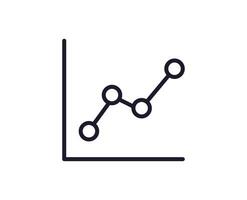 Graph concept. Modern outline high quality illustration for banners, flyers and web sites. Editable stroke in trendy flat style. Line icon of graph vector