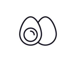 Single line icon of egg High quality vector illustration for design, web sites, internet shops, online books etc. Editable stroke in trendy flat style isolated on white background