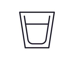 Alcohol line icon on white background vector